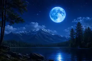 Ilustrasi - Beberapa mitos dan fakta seputar fenomena Blue Moon yang akan menghiasi langit di akhir Mei 2026 (Sumber : AI chatGPT)
