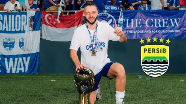 Selebrasi Bart Ramselaar setelah membawa Lion City Sailors juara (Sumber: Instagram/@bartramselaar)