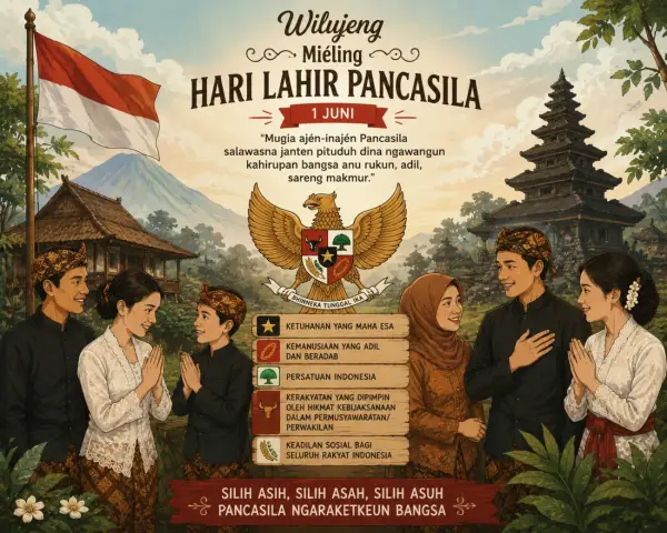 Poster Ucapan Hari Lahir Pancasila (Sumber : AI chatGPT)
