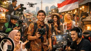 Ilustrasi AI. Profesi Konten Kreator (Sumber: copilot)