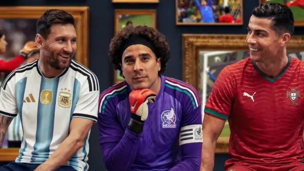 Guillermo Ochoa kini sejajar dengan Lionel Messi dan Cristiano Ronaldo yang akan tampil di Piala Dunia keenamnya (Sumber: Instagram/@433)