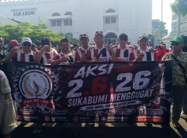 Titik kumpul massa aksi 2.6.26 Kota Sukabumi di Gedung Juang 45 (Sumber : Dok warga)
