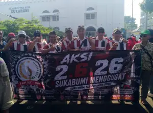 Titik kumpul massa aksi 2.6.26 Kota Sukabumi di Gedung Juang 45 (Sumber : Dok warga)