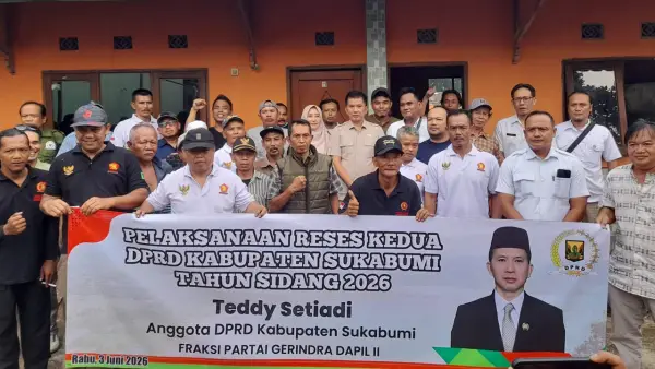 Kegiatan reses Dewan Teddy Setiadi di Desa Kompa, Kecamatan Parungkuda, Rabu (3/6/2026). (Sumber: Istimewa)