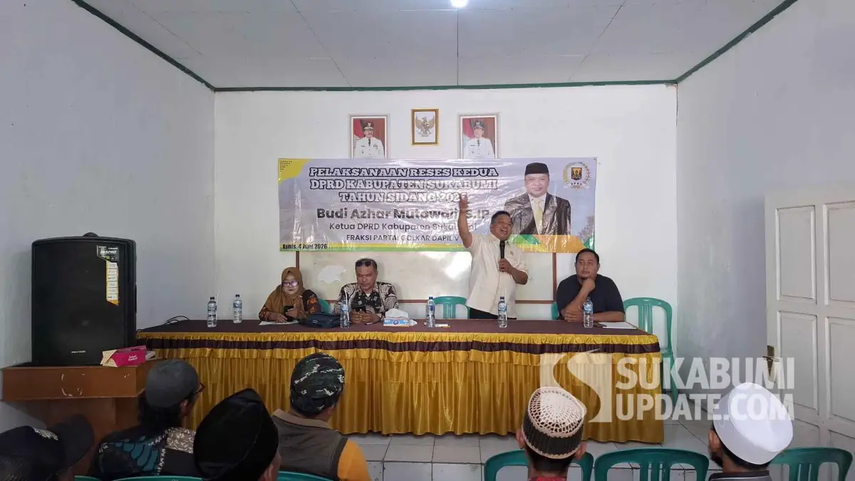 Reses di Cidolog, Ketua DPRD Sukabumi Siap Kawal Perbaikan Jalan Penghubung Desa