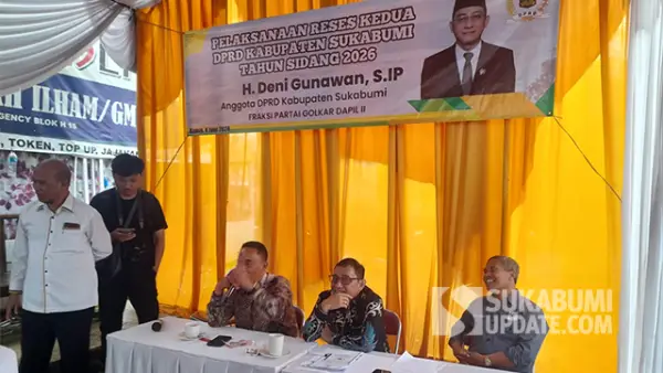 Anggota DPRD Kabupaten Sukabumi dari Fraksi Golkar, Deni Gunawan, melaksanakan Reses Ke-2 Masa Sidang Tahun 2026 di wilayah Desa Babakan Pari, Kecamatan Cidahu. (Sumber : SU/Ibnu Sanubari).
