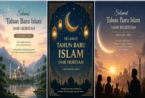 Poster Tahun Baru Islam 1447 H (Sumber : AI chatGPT)