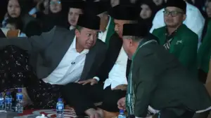 Wabup Sukabumi bersama Menteri Agraria dan Tata Ruang/Kepala Badan Pertanahan Nasional (ATR/BPN), Nusron Wahid di Yaspida (Sumber: dokpim)