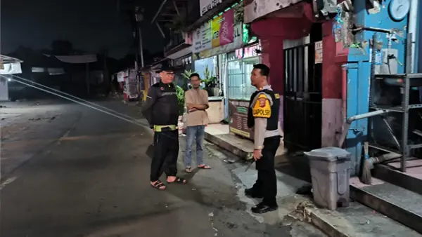 Patroli yang dipimpin langsung Kapolsek Citamiang Iptu Riki Saputra kewilayahan pada Sabtu (6/6/2026) dini hari. (Sumber : Istimewa.).