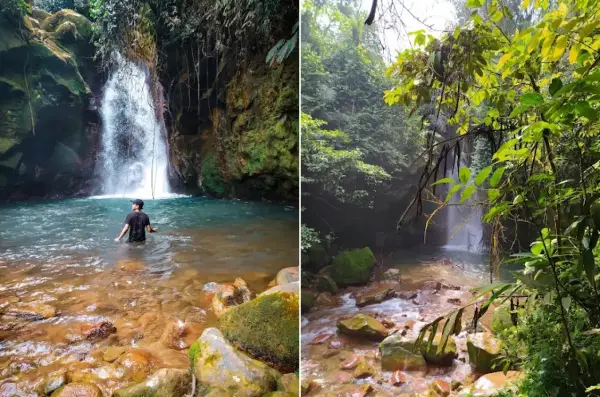 Curug Cibeureum Kabandungan, salah satu air terjun eksotis yang ada di Sukabumi (Sumber : Gmaps/Ai Nurelah | Muhamad Raihan)