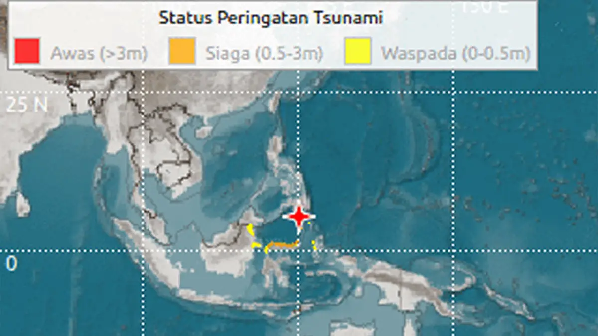Gempa M 7,7 Guncang Filipina, BMKG: Berpotensi Tsunami di Sejumlah Wilayah Indonesia