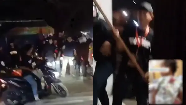 Insiden Viking Kragilan vs Oknum Persija Viral di Media Sosial. (Sumber : Instagram/@officialvikingkragilan/polsek serang.).