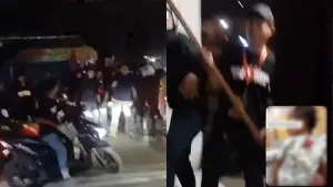 Insiden Viking Kragilan vs Oknum Persija Viral di Media Sosial. (Sumber : Instagram/@officialvikingkragilan/polsek serang.).