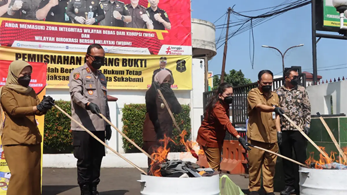 Ratusan Gram Sabu hingga Puluhan Ribu Obat Keras, Dimusnahkan Kejari Kota Sukabumi dari 85 Perkara