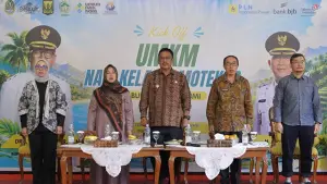 Bupati memulai kegiatan Kick Off Program UMKM Naik Kelas dan Motekar 2026 yang digelar di Aula PKK pada Kamis (11/6/2026). (Sumber : Dokpim).