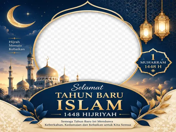 Twibbon Tahun Baru Islam 1448 H (Sumber : AI chatGPT)