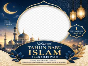Twibbon Tahun Baru Islam 1448 H (Sumber : AI chatGPT)