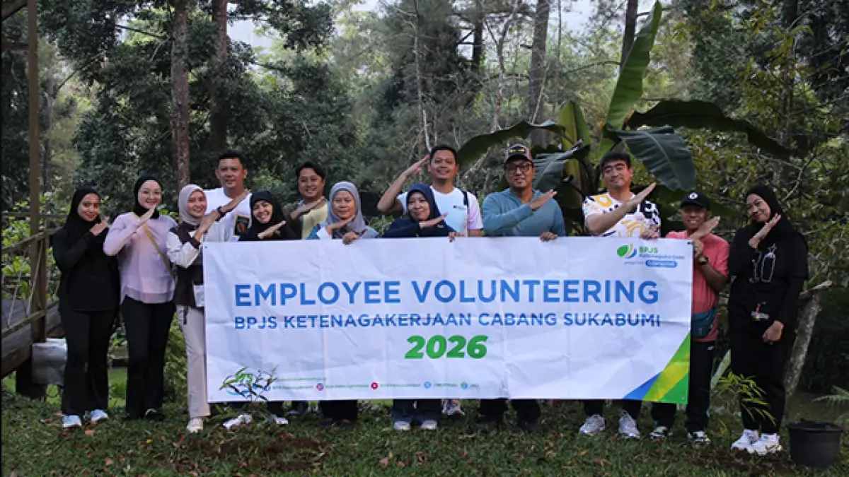 BPJS Ketenagakerjaan Sukabumi Gelar Employee Volunteering Go Green, Tanam Pohon di Selabintana