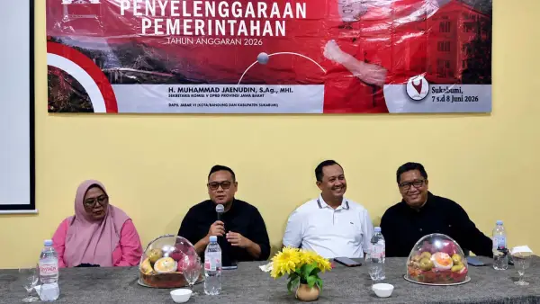Sekretaris Komisi V DPRD Jawa Barat, Muhammad Jaenudin, saat kegiatan pengawasan penyelenggaraan pemerintahan di Kelurahan Sindangpalay, Kecamatan Cibeureum, Kota Sukabumi, Senin (8/6/2026) | Foto : Tim ADC