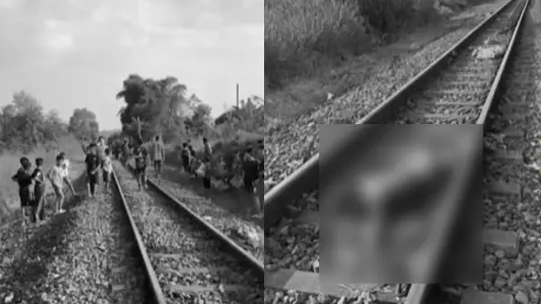 TKP Pedagang Sayur tewas ketabrak KA Pangrango relasi Sukabumi-Bogor di Parungkuda. Minggu (14/6/2026). (Sumber: Dok Warga)