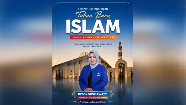 Ucapan selamat tahun baru Islam anggota DPRD Jawa Barat, Dessy Susilawati (Sumber: dok tim)