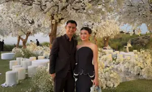 Hadiri Resepsi Jennifer Coppen dan Justin Hubner, Arhan Go Public dengan Inka Andestha (Sumber : Instagram/@inkathh)