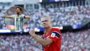 Erling Haaland beri pujian atas penampilan apik Lionel Messi di laga pembuka Piala Dunia 2026 (Sumber: web/en.as.com)