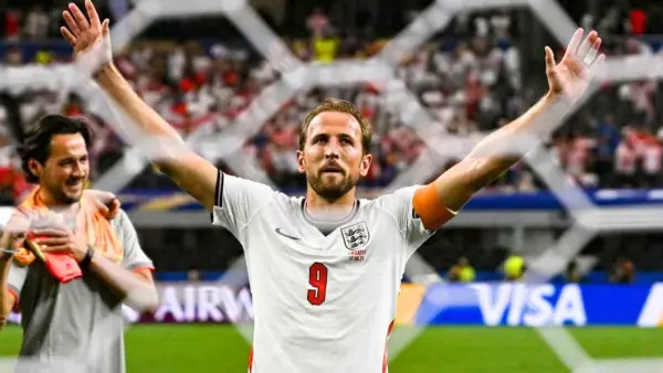 Selebrasi Harry Kane setelah berhasil membawa Inggris menang atas Kroasia di pertandingan pertama Piala Dunia 2026 (Sumber: web/espn.com)