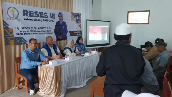 Reses anggota DPRD Jabar Dessy Susilawaty di Benteng Kota Sukabumi (Sumber: dok tim)