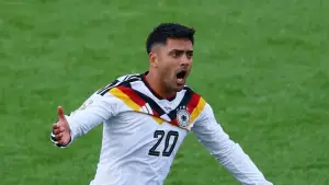 Selebrasi Denis Undav setelah berhasil menjadi penentu kemenangan Jerman atas Pantai Gading di Piala Dunia 2026. (Sumber: web/en.as.com)