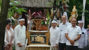 Wali  Kota Sukabumi, Ayep Zaki saat menghadiri Pencanangan Sensus Ekonomi 2026 di Lembur Pakuan, Subang, Jawa Barat, Minggu (21/6/2026).. (Sumber: Dokpim)