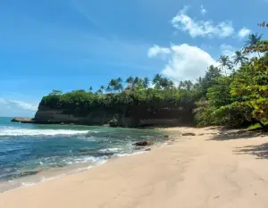 Pantai Sodong salah satu pantai yang masih sepi yang ada di Selatan Sukabumi (Sumber : Gmaps/Trisna Muhammad)