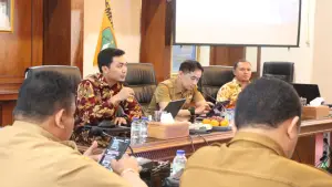 Dinas Komunikasi dan Informatika (Diskominfo) Kota Sukabumi menggelar Rapat Koordinasi (Rakor) penggunaan AI di kalangan ASN, Senin (22/6/2026) | Foto : dokpim
