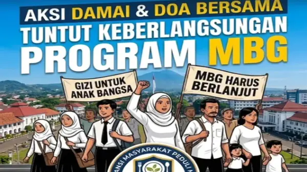 Flyer istighosah dukung program MBG di Sukabumi | Foto : Ist