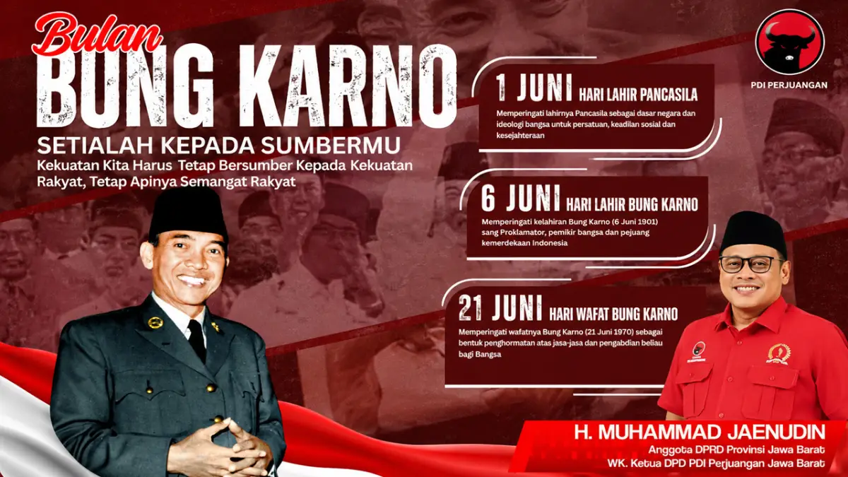 Peringati Bulan Bung Karno, Legislator Jabar Tegaskan Pentingnya Gotong Royong dan Nasionalisme