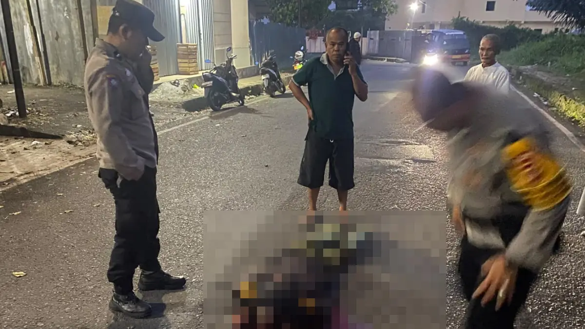 Pria Tewas Penuh Luka di Jalan Cemerlang Cikareo Kota Sukabumi