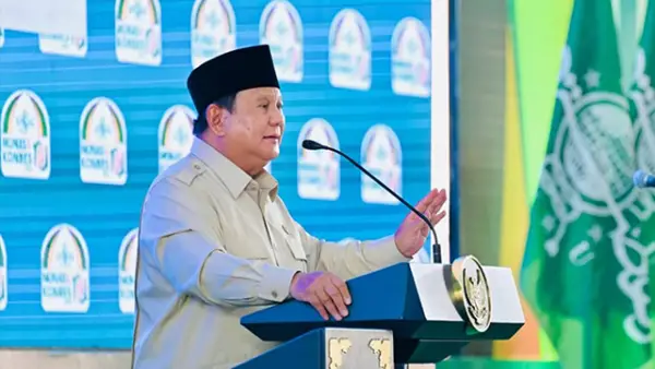 Presiden Prabowo Subianto di Munas Alim Ulama dan Konbes Nahdlatul Ulama (NU) 2026 di Institut Agama Islam (IAI) Syaichona Mohammad Cholil, Bangkalan, Jawa Timur, Selasa (23/06/2026). (Sumber : Instagram/@kemensetneg.ri)