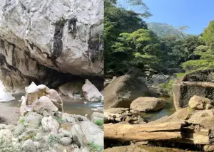 Sanghyang Poek merupakan gua alam yang terbentuk pada batuan karst atau batu kapur purba (Sumber : Gmaps)