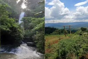 Lokasi Curug Luhur Cikurutug dan Bukit Karikil tidak terlalu jauh dari pusat Kota Sukabumi (Sumber : Gmaps)