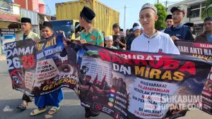 Aksi damai kecam peredaran mirasantika di Pajampangan Sukabumi (Sumber: sukabumiupdate)