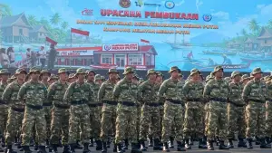 Diklat Sarjana Penggerak Pembangunan Indonesia (SPPI) Koperasi Desa Merah Putih dan KNMP Tahun 2026 di Apron Skadron 45 Lanud Halim Perdanakusuma, Rabu (17/6/2026). (Sumber : Instagram/@lanud_halim_perdanakusuma).