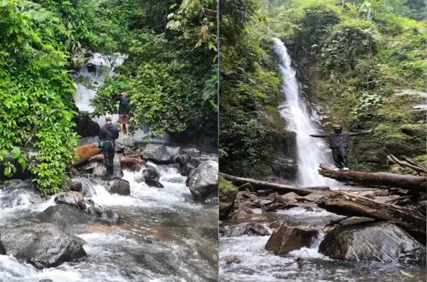 Curug Cimantaja, salah satu air terjun yang masih belum terjamah di Sukabumi (Sumber : Gmaps)