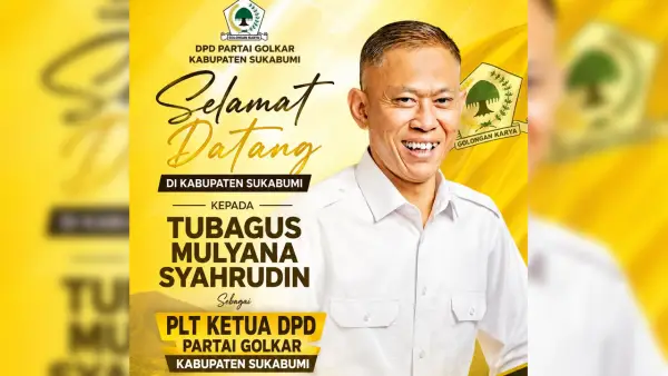 Tubagus Mulyana Syahrudin selaku Plt Ketua DPD Partai Golkar Kabupaten Sukabumi yang baru. (Sumber: Istimewa)