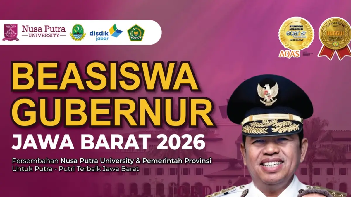 Beasiswa Gubernur Jabar 2026: Kuliah Gratis di Nusa Putra University, Cek Syarat dan Ketentuan!