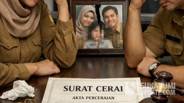 Ilustrasi AI. perceraian ASN (Sumber: copilot)