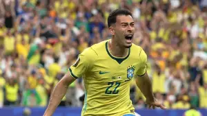 Selebrasi Gabriel Martinelli setelah berhasil menjadi penentu kemenangan Brasil atas Jepang (Sumber: Instagram/@brasil)
