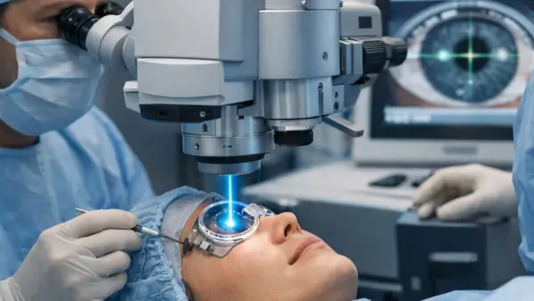 Ilustrasi AI. Operasi Lasik Mata (Sumber: copilot)