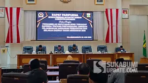 Suasana Rapat Paripurna DPRD Kabupaten Sukabumi, Selasa (30/6/2026). (Sumber Foto: SU/Ilyas)