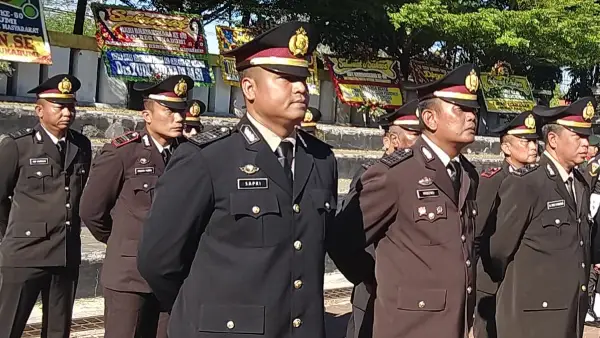 Upacara HUT Bhayangkara ke 80 di Kabupaten Sukabumi Jawa Barat (Sumber: dok Polres Sukabumi)