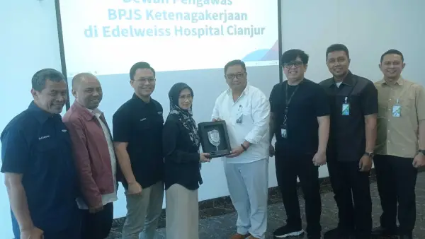 Dewan Pengawas BPJS Ketenagakerjaan melakukan kunjungan ke PLKK Cianjur di RS Edelweiss Cianjur. (Sumber Foto: Istimewa)